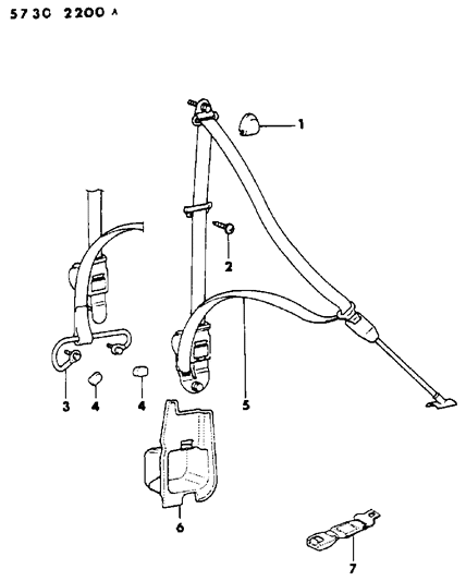 1986 Dodge Colt Belt Seat Diagram