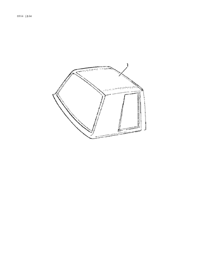 1984 Dodge 600 Convertible & Coupe Cover, Roof - Exterior View Diagram 1
