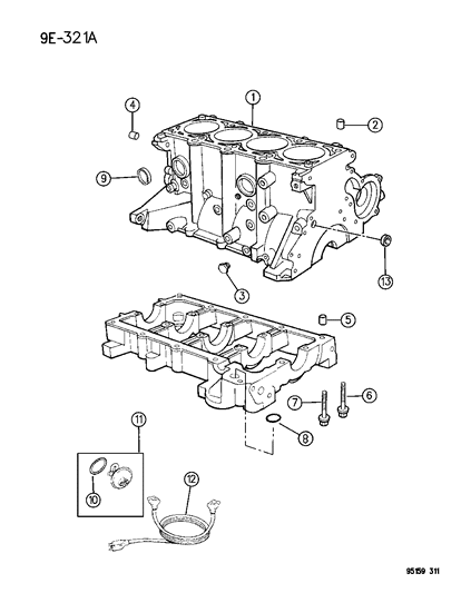 1996 Dodge Grand Caravan Cylinder Block Diagram 1