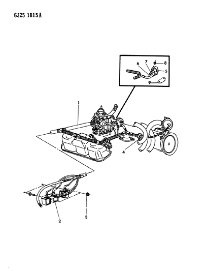 1987 Dodge Dakota Valve EGR Diagram for 4287454