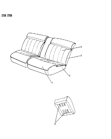 1987 Chrysler New Yorker Rear Seat Diagram 1