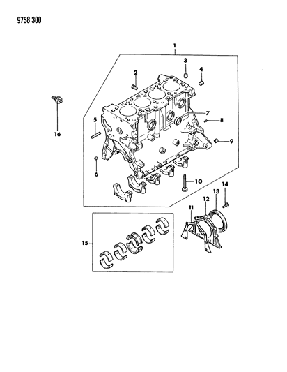 1989 Dodge Colt Cylinder Block Diagram 1