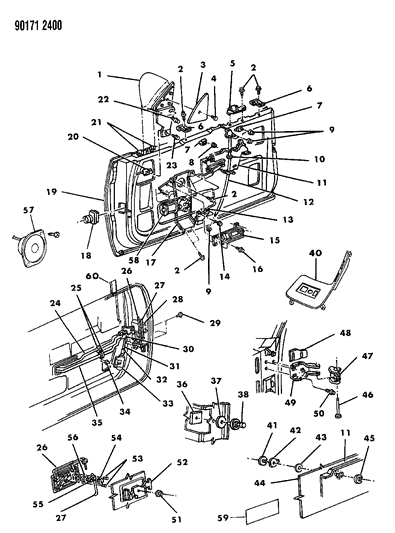 1990 Chrysler LeBaron Nut-HEXAGON Nut-CONED Washer Diagram for 6100047