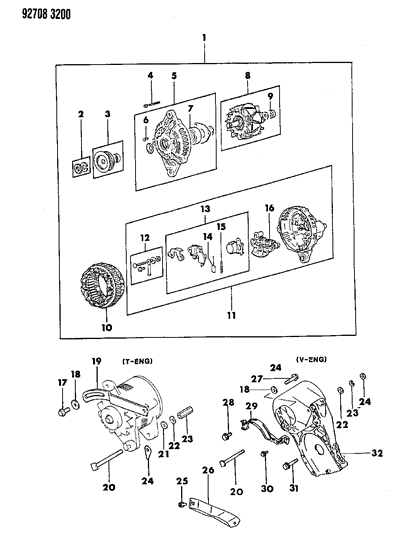 1992 Dodge Ram 50 Alternator Diagram