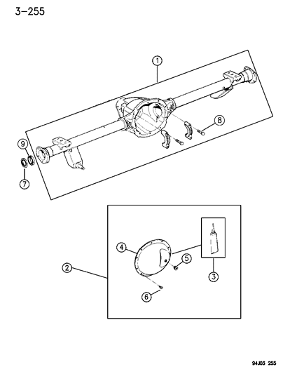 1994 Jeep Grand Cherokee Housing - Rear Axle Diagram 2