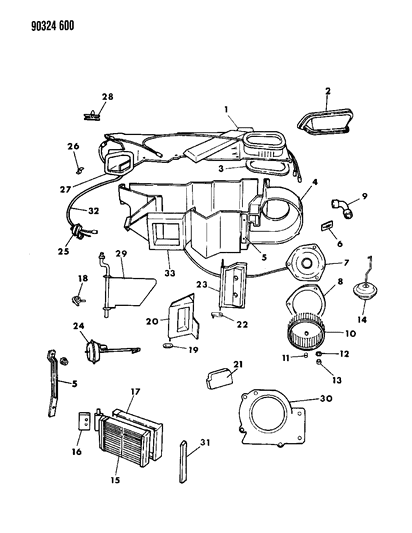 1990 Dodge Dakota Heater Unit Diagram