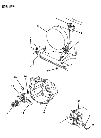 1991 Dodge Dakota Controls, Hydraulic Clutch Diagram