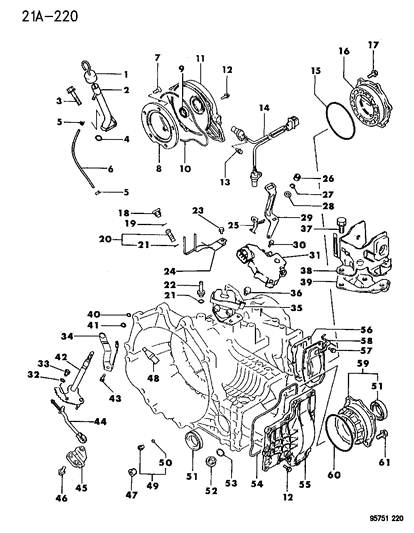 1996 Dodge Stealth Case & Miscellaneous Parts Diagram