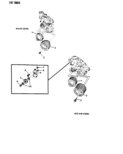 1987 Chrysler Town & Country Drive Pulleys Diagram 3