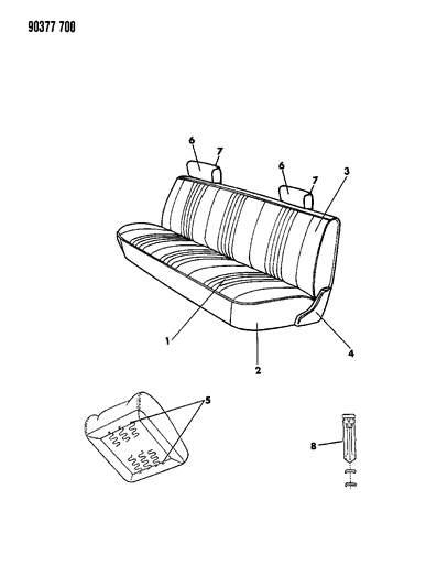 1992 Dodge Dakota Front Seat Diagram 1