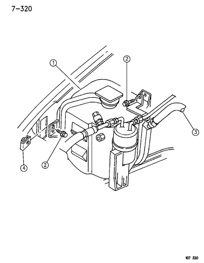 1996 Chrysler Sebring Coolant Reserve Tank Diagram