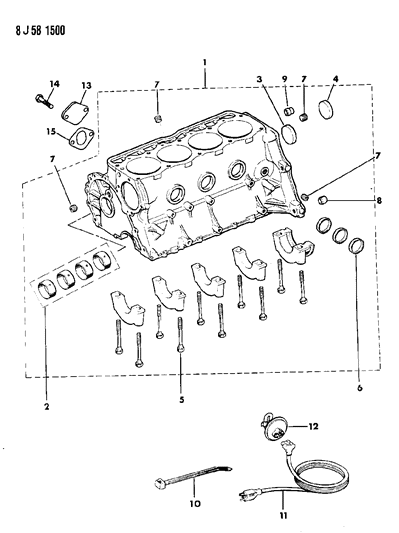 1988 Jeep Wagoneer Cylinder Block Diagram 1