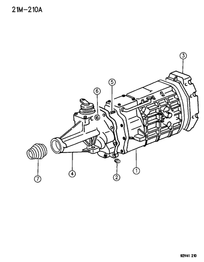 1993 Dodge Viper Case & Extension Diagram