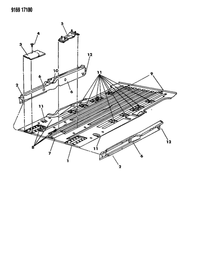 1989 Dodge Caravan Floor Pan Diagram