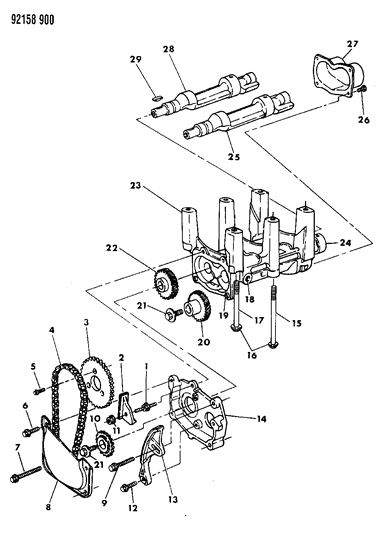 1992 Dodge Daytona Balance Shafts Diagram 1