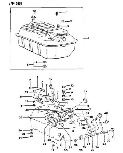 1988 Chrysler Conquest Fuel Tank Diagram