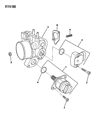 1991 Dodge Dynasty Throttle Body Diagram 2