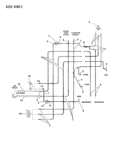 1986 Dodge W350 EGR Hose Harness Diagram 7