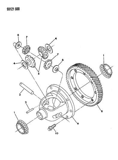 1990 Chrysler Town & Country Differential Manual Transaxle Diagram