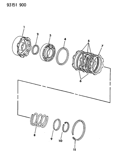 1993 Chrysler LeBaron Clutch, Front Automatic Transaxle Diagram