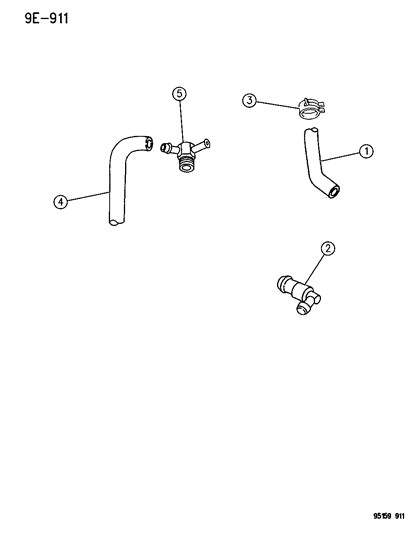 1995 Chrysler Cirrus Crankcase Ventilation Diagram 2