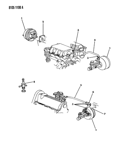 1988 Chrysler New Yorker Booster, Power Brake Diagram