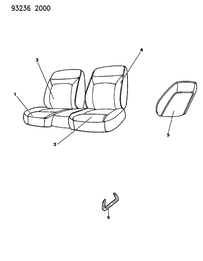 1993 Dodge Daytona Rear Seat Diagram 1