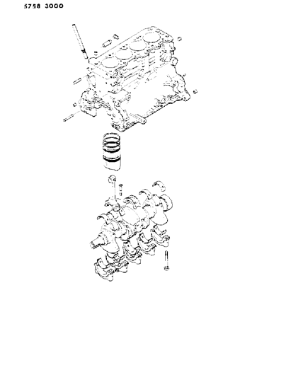 1985 Dodge Conquest Engine, Short Diagram 2