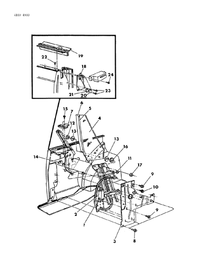 1984 Chrysler Executive Sedan Convertible Quarter Window Diagram