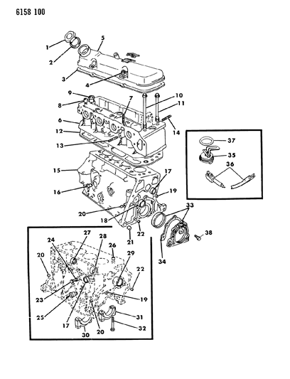 1986 Chrysler Town & Country External Components Diagram