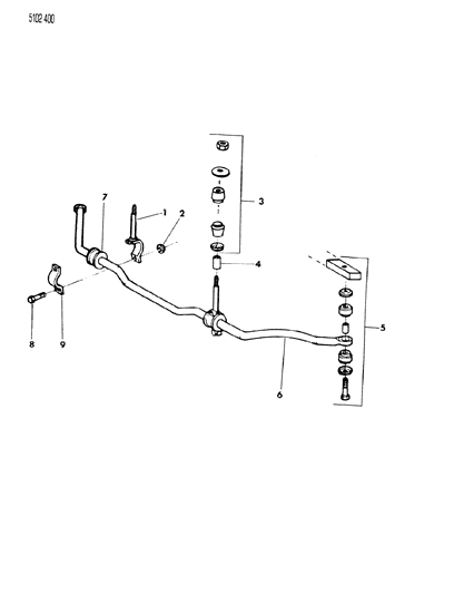 1985 Dodge Diplomat Bushing Diagram for 4014341