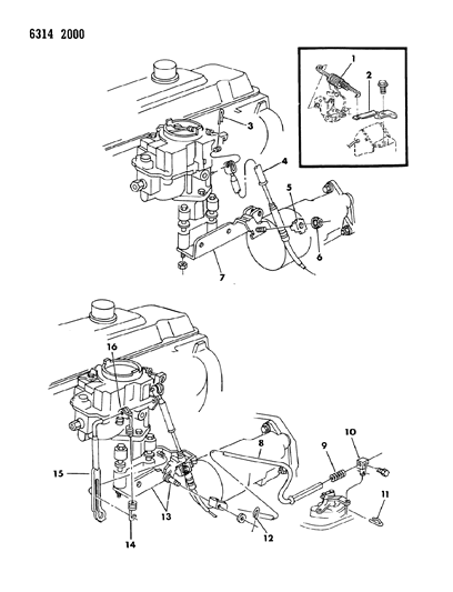 1986 Dodge Ramcharger Throttle Control Diagram 1
