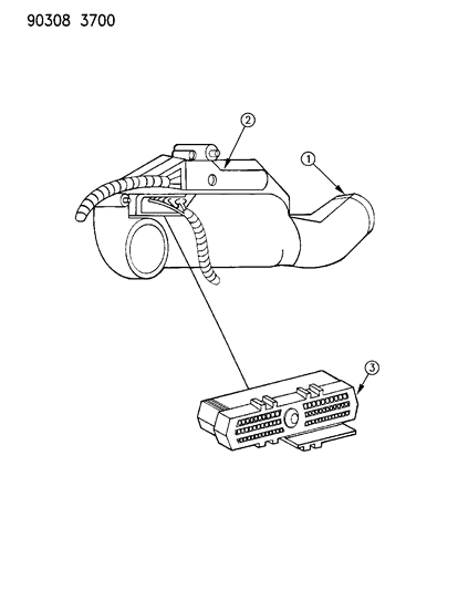 1991 Dodge W150 Single Board Engine Controller Diagram