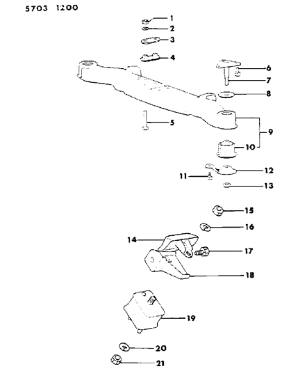 1985 Dodge Conquest Differential Mounts Diagram