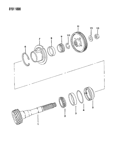 1988 Dodge Daytona Shaft - Transfer Diagram