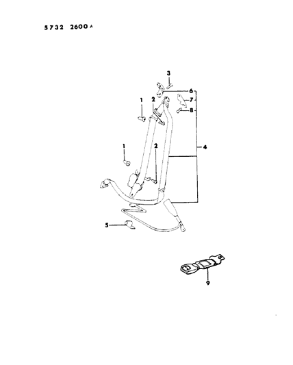 1986 Dodge Conquest Belts Seat Front Diagram