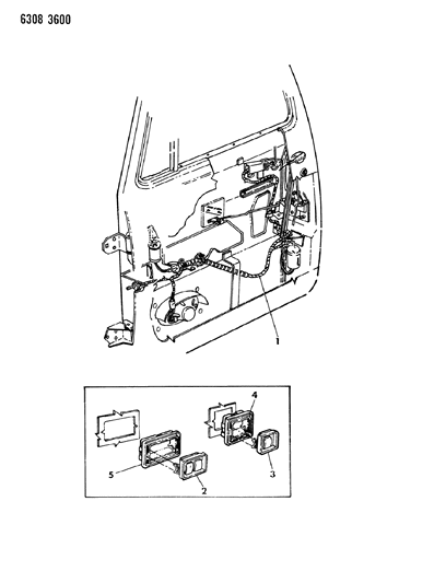 1986 Dodge W150 Wiring - Door Diagram