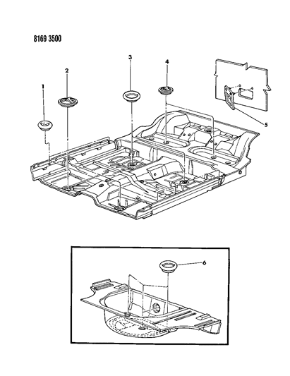 1988 Chrysler LeBaron Premium Plugs Floor Pan Diagram