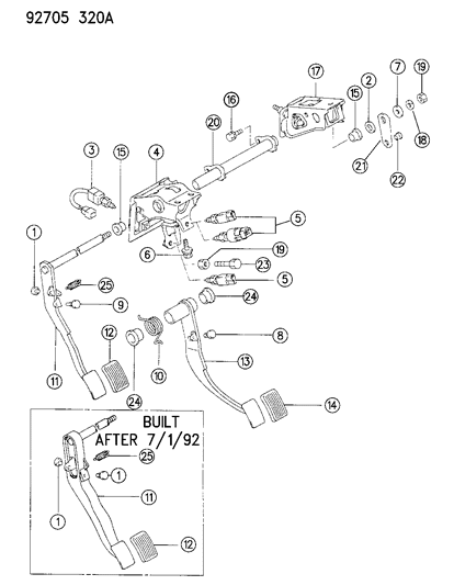 1993 Dodge Colt Brake Pedal Diagram 3