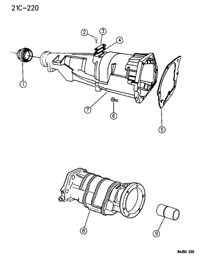 1996 Jeep Grand Cherokee Extension - Automatic Transmission Diagram 1