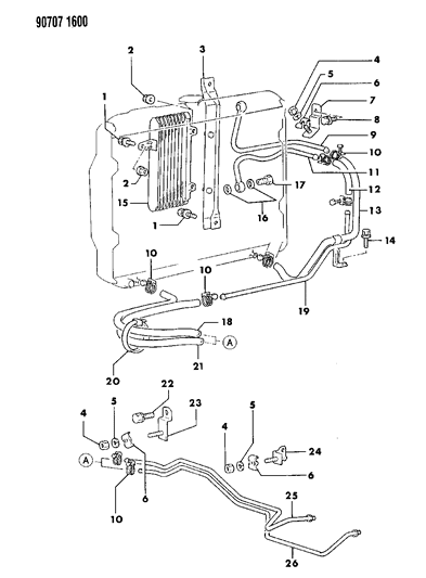 1990 Dodge Ram 50 Oil Cooler Lines Diagram 1