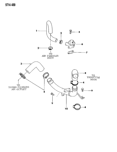 1989 Dodge Colt Air Cleaner Hoses Diagram