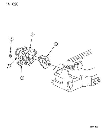 1994 Chrysler LeBaron Sedan Throttle Body Diagram 2