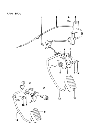 1984 Dodge Conquest Accelerator Linkage Diagram 2