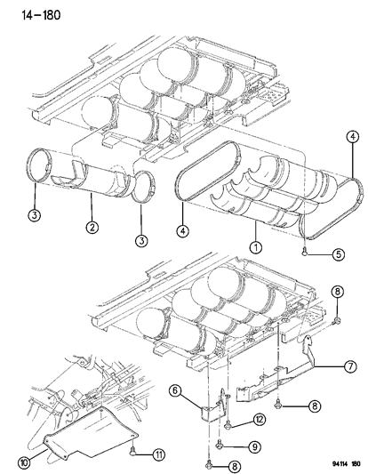 1994 Dodge Grand Caravan Cylinder Stone Shields - Fuel Tank Diagram