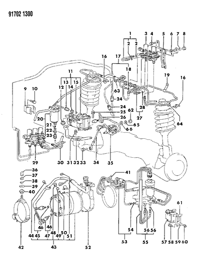 1991 Dodge Colt GROMMET-Cruise Control Equip Diagram for MB322032