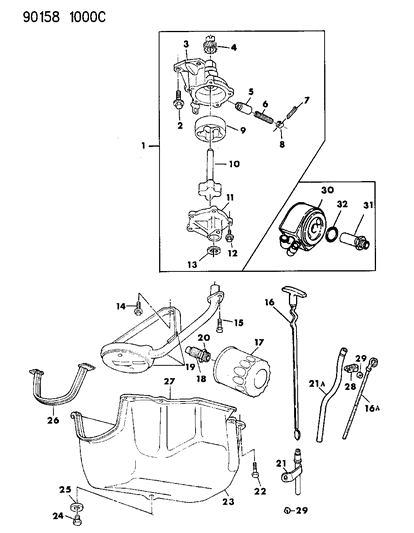 1990 Chrysler LeBaron Engine Oiling Diagram 1