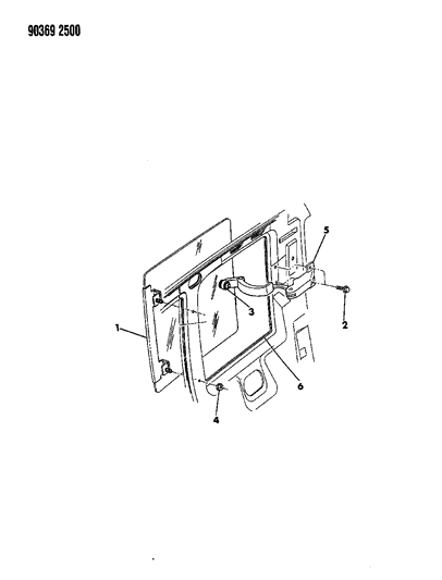 1993 Dodge Dakota Q7594GF-GLA Sd APERT (SUNSCREEN) Diagram for 55022698