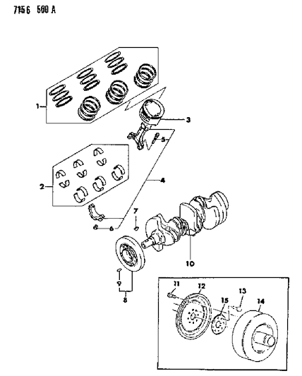 1987 Dodge Caravan V6-Piston (OUTSIDEIZE 0.50) Diagram for MD104924