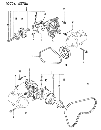 1994 Dodge Colt Bolt Diagram for MF244870